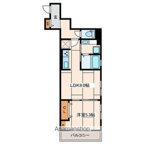NAVONAⅡ(1LDK/3階)の間取り写真