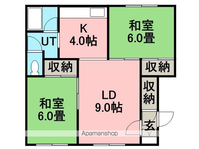 コーポアピア(2LDK/2階)の間取り写真