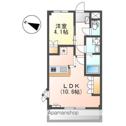 シャルマン・ラティール(1LDK/1階)の間取り写真