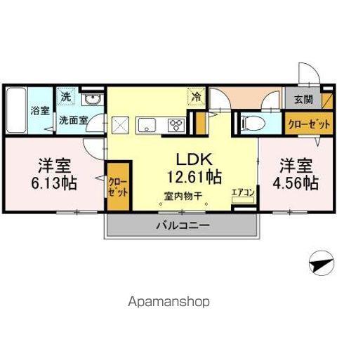 メゾン・エール(2LDK/1階)の間取り写真