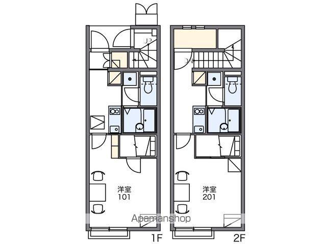 レオネクストヴィクトワール山手(1K/1階)の間取り写真