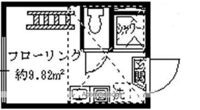 フェリスエレナ(ワンルーム/2階)の間取り写真