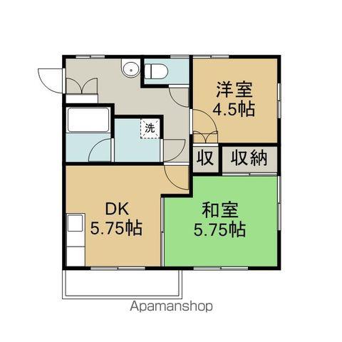 ジョイハイツ(2DK/2階)の間取り写真