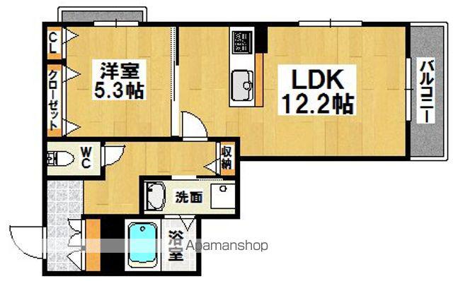 モンパール北花田Ⅲ(1LDK/3階)の間取り写真