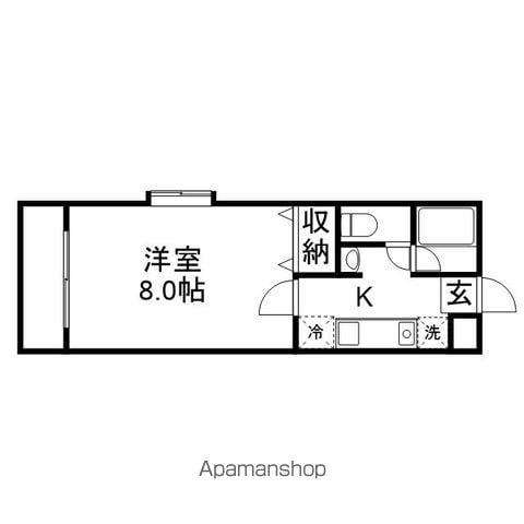 コーポ半田5(1K/2階)の間取り写真