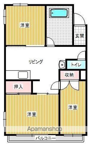 仁田脇マンション(3K/2階)の間取り写真