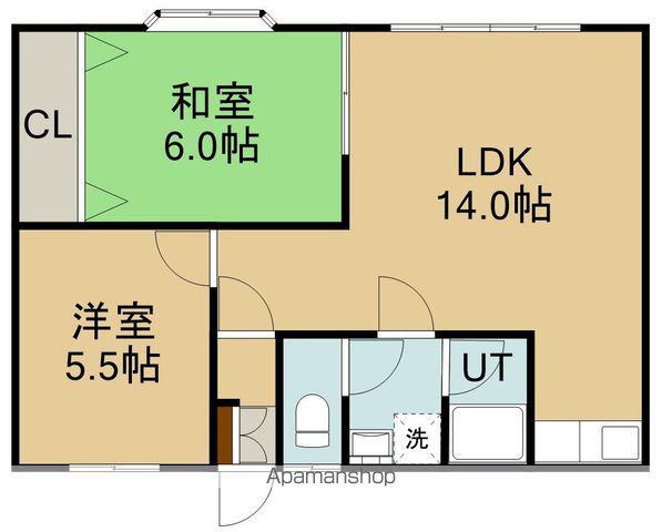 オーシャンパレス(2LDK/2階)の間取り写真