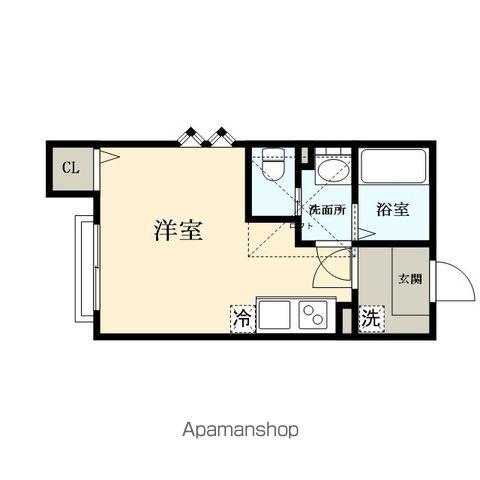 LA・VIE柏木(ワンルーム/2階)の間取り写真