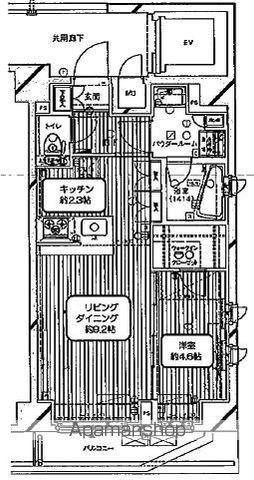 メインステージ錦糸町6エグザ(1LDK/6階)の間取り写真