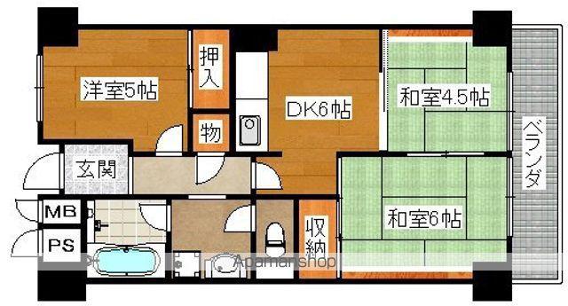 ルネ羽衣(3DK/10階)の間取り写真