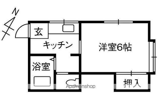 光ハイツ(1K/1階)の間取り写真
