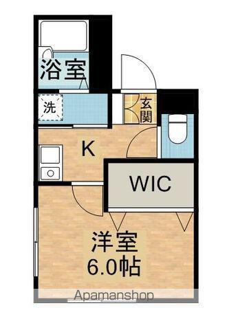 グリッド(1K/2階)の間取り写真