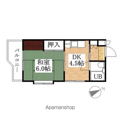 プロクシィスクエア豊(1DK/2階)の間取り写真