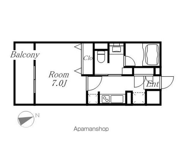 フレールコート東別院(1K/6階)の間取り写真