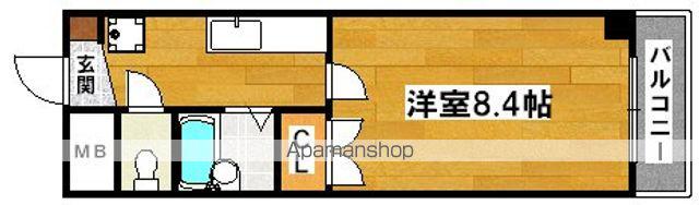 白鷺TKハイツ1号館(1K/4階)の間取り写真