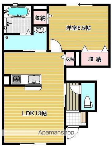 フォーチュン和泉(1LDK/1階)の間取り写真