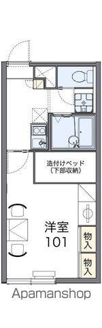 レオパレスシャスティMS(1K/2階)の間取り写真