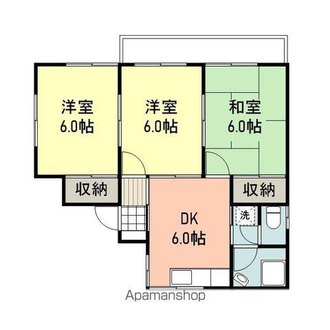 山陽本線 岩国駅 徒歩14分 1階建 築62年(3DK)の間取り写真