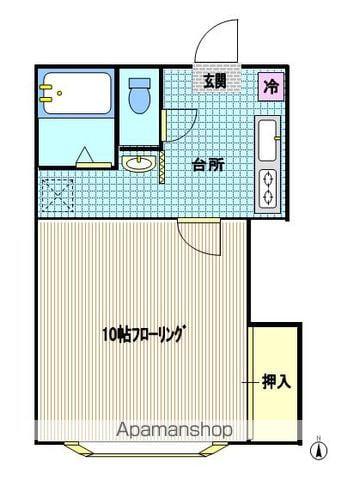 フレンディ MAY(1K/2階)の間取り写真