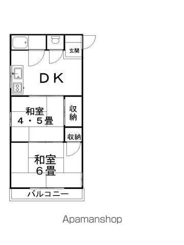 メゾンK&N(2DK/2階)の間取り写真