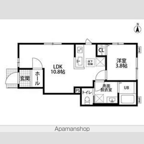 リーブルファイン松戸松飛台(1LDK/1階)の間取り写真