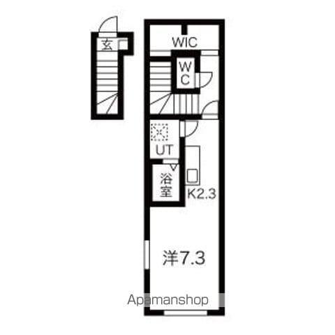 AVANCE(1K/2階)の間取り写真