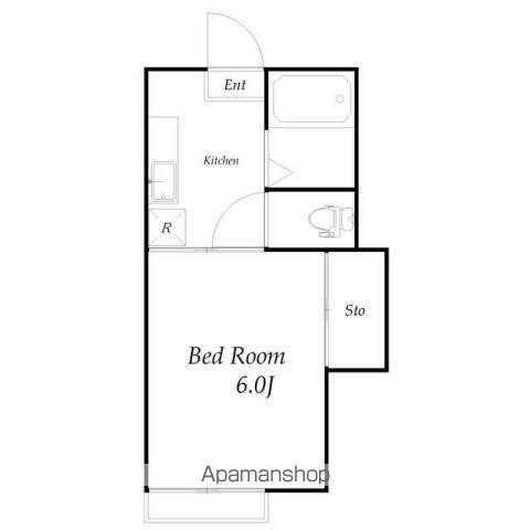 シティハイツ倫(1K/1階)の間取り写真