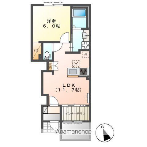 セピアローズ(1LDK/1階)の間取り写真