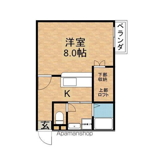 プリウス(1K/2階)の間取り写真