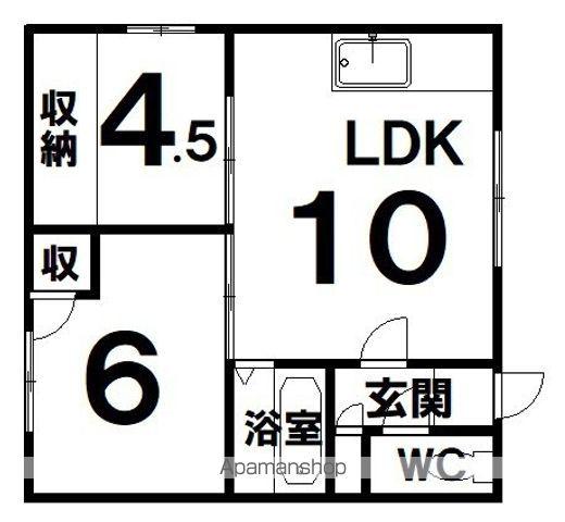 スターハイツ(2LDK/2階)の間取り写真