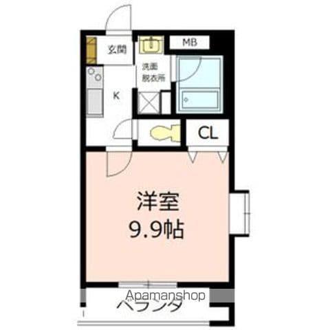 CHERRY SUITE(1K/2階)の間取り写真