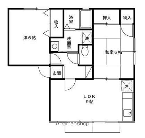 セジュールさかえ(2LDK/1階)の間取り写真