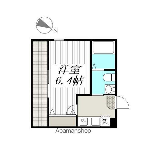 ハーミットクラブハウス根岸Ⅳ(1K/3階)の間取り写真