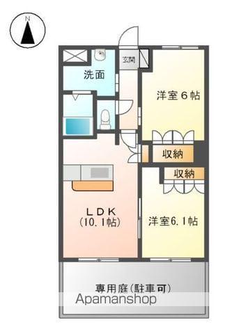 プラムガーデンMARY(2LDK/1階)の間取り写真