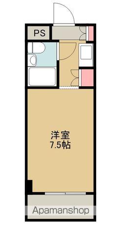 プリンスオーロラⅠ(1K/1階)の間取り写真