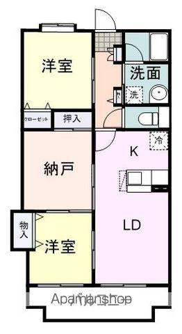 マンション翡翠(3LDK/4階)の間取り写真