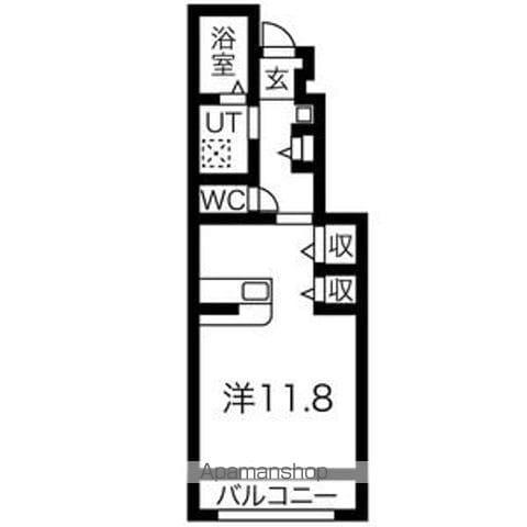 ルチアーノ(ワンルーム/1階)の間取り写真