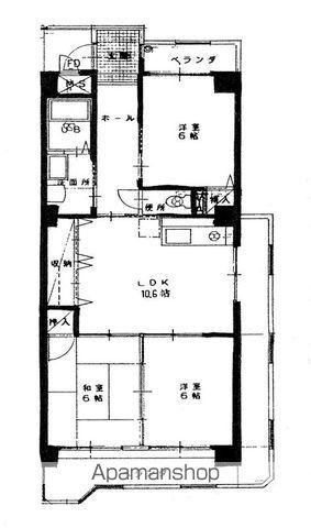 エスポワール鳩岡(3LDK/3階)の間取り写真