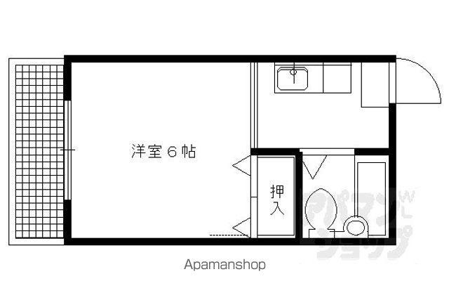 SUNNYSIDE(1K/2階)の間取り写真