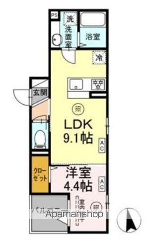 グラナーデ南千住(1LDK/2階)の間取り写真
