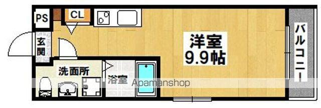 マーヴェリック堺東(ワンルーム/2階)の間取り写真