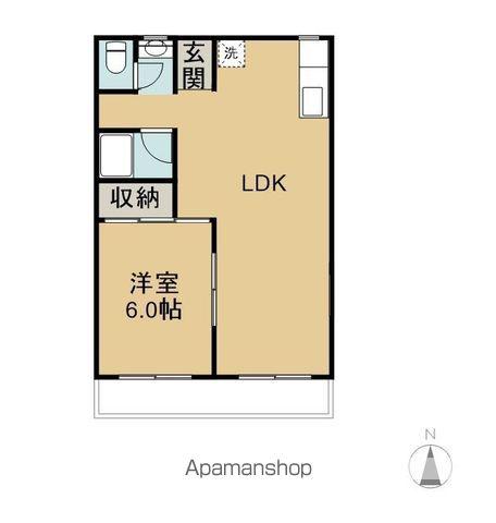 ASホワイトハイツ(1LDK/3階)の間取り写真