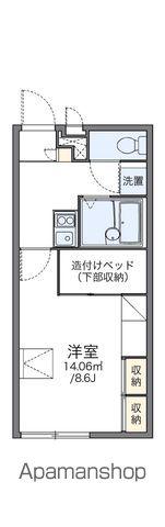 レオパレスルポ アベイユ M(1K/1階)の間取り写真
