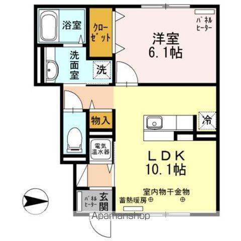 グランドールKRⅠ(1LDK/1階)の間取り写真