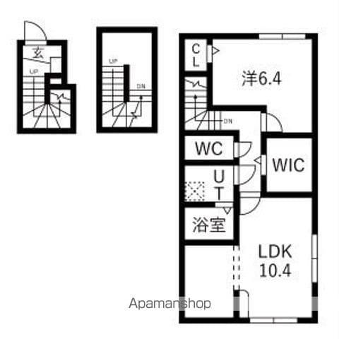 KD小白川(1LDK/3階)の間取り写真