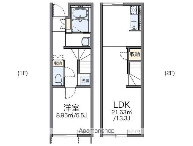レオネクストシグナレス花巻(1LDK/1階)の間取り写真