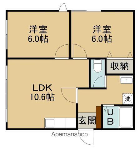 ビューハイツパートⅢ(2LDK/1階)の間取り写真
