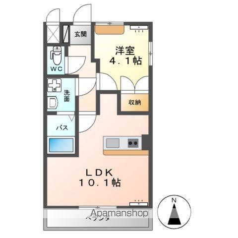 トゥインクルⅡ(1LDK/2階)の間取り写真