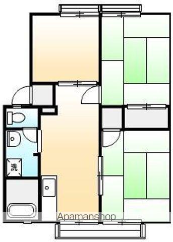 パナハイツ高尾B(3DK/1階)の間取り写真