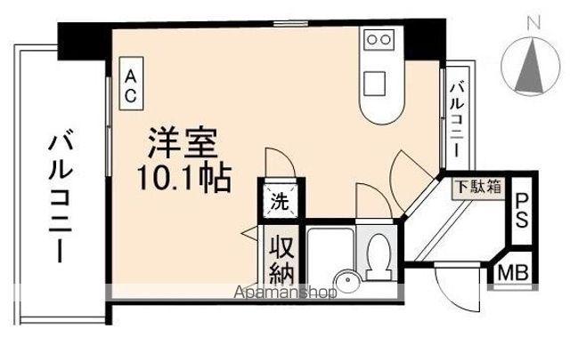 R-RESIDENCE TAKAMATSU(ワンルーム/8階)の間取り写真